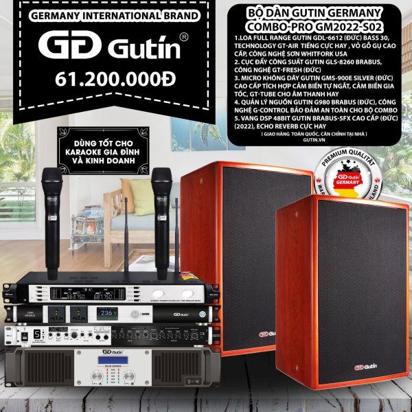 Bộ Dàn Karaoke GUTIN GERMANY COMPO-PRO GP2022-S02