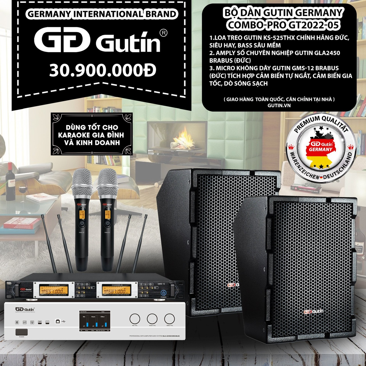 Bộ Dàn Karaoke Gutin Germanny Compo-PRO GT2022-05