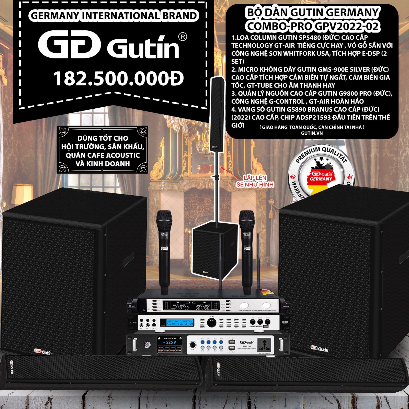 Bộ Dàn Karaoke Gutin Germanny Compo-PRO GPV2022-02