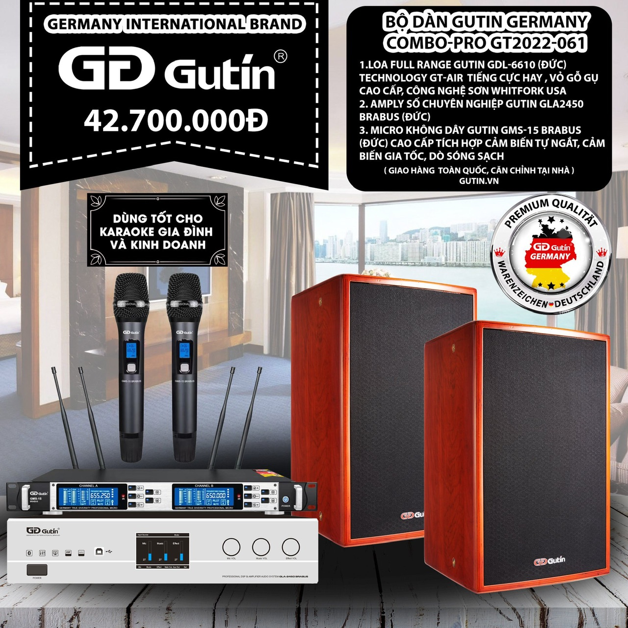 Bộ Dàn Karaoke Gutin Germanny Compo-PRO GT2022-061